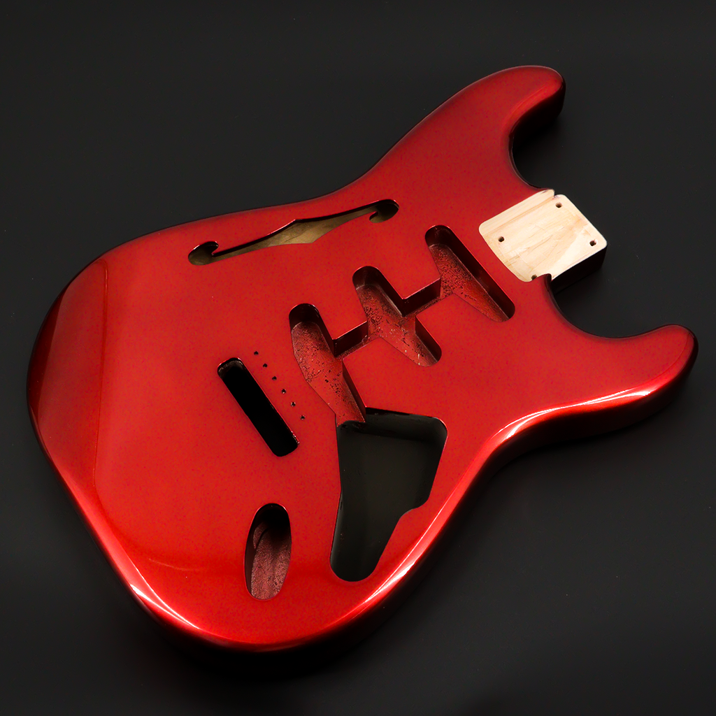 Alder Wood ST Electric Guitar Body in High Gloss Finished for SSS Electric Guitar Replacement Red