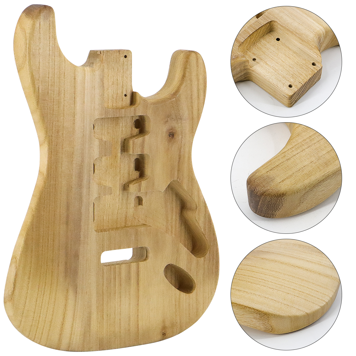 Guitar body Unfinished Paulownia Body for SSH Style Guitar Part