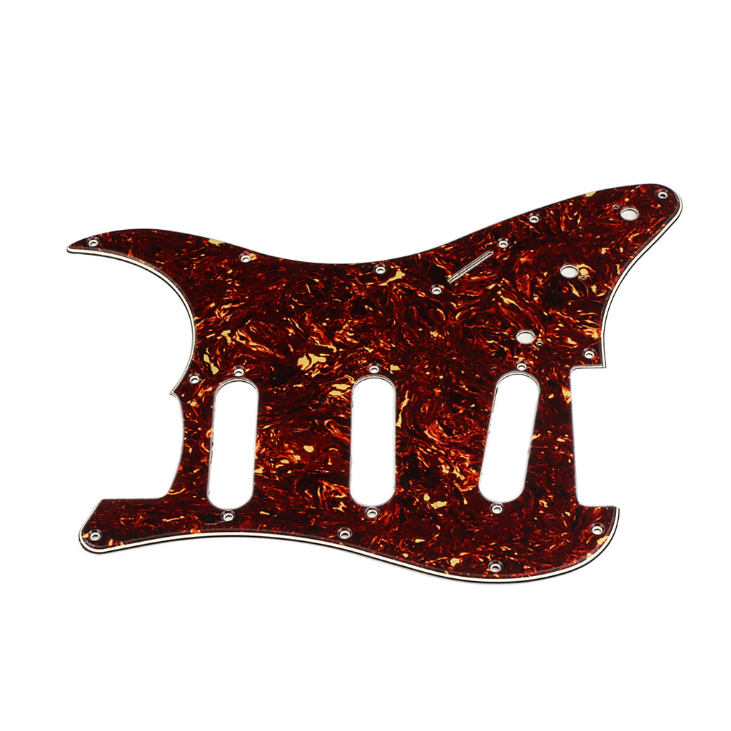 11 Hole Strat Guitar Pickguard SSS Scratch Plate for Stratocaster Style Guitar Tortoise Brown