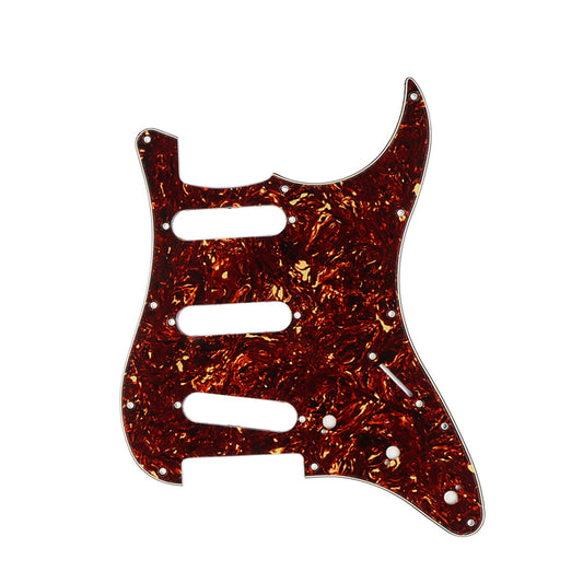 11 Hole Strat Guitar Pickguard SSS Scratch Plate for Stratocaster Style Guitar Tortoise Brown