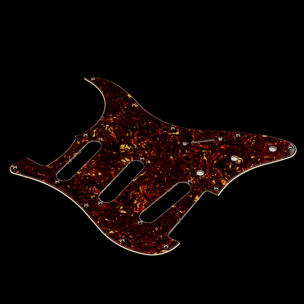 11 Hole Strat Guitar Pickguard SSS Scratch Plate for Stratocaster Style Guitar Tortoise Brown