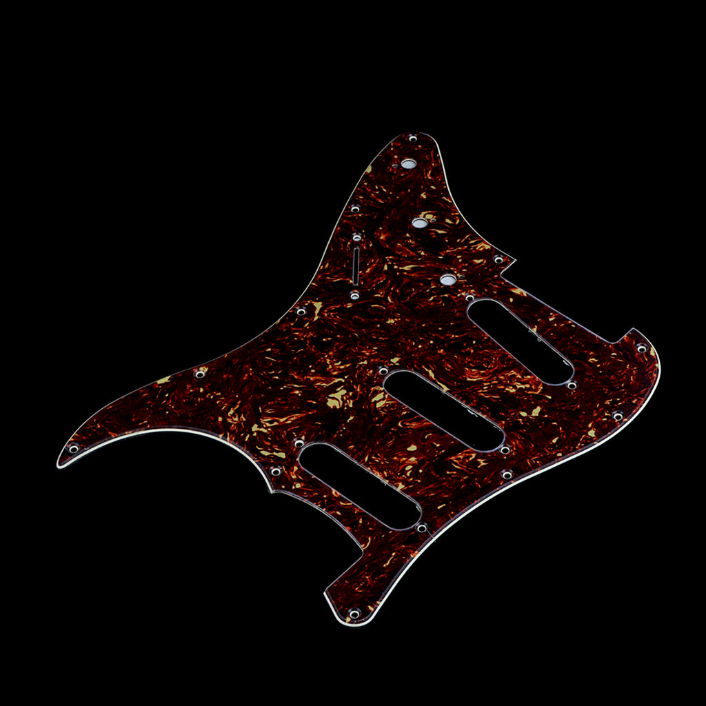 11 Hole Strat Guitar Pickguard SSS Scratch Plate for Stratocaster Style Guitar Tortoise Brown