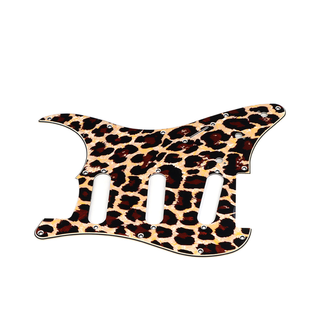 11 Hole Strat Guitar Pickguard SSS Scratch Plate for Stratocaster Style Guitar Tiger Pattern