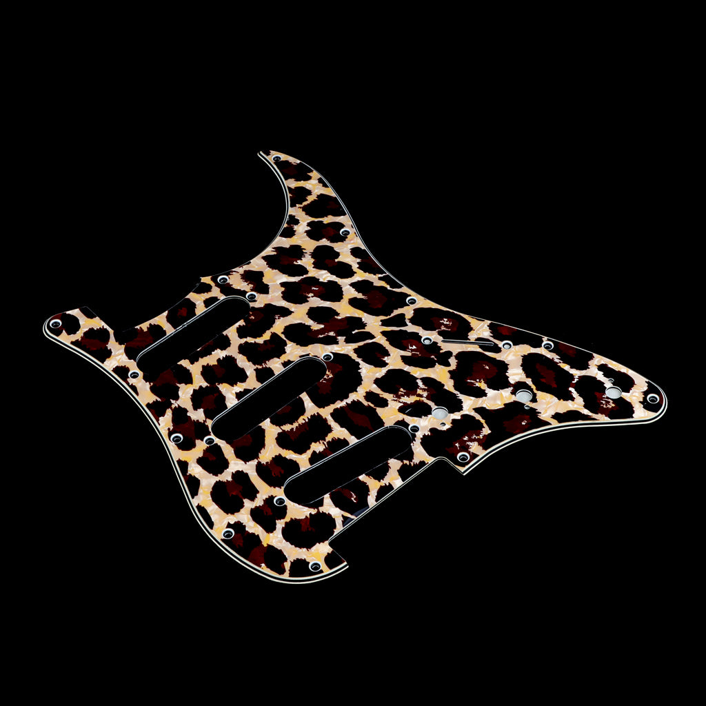 11 Hole Strat Guitar Pickguard SSS Scratch Plate for Stratocaster Style Guitar Tiger Pattern