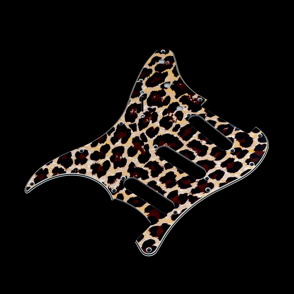 11 Hole Strat Guitar Pickguard SSS Scratch Plate for Stratocaster Style Guitar Tiger Pattern