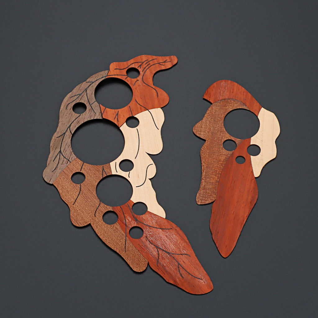 Wood Guitar Pickguard Grape Leaf Ovation Style Guitar Sound Hole Covers for Acoustic Guitar