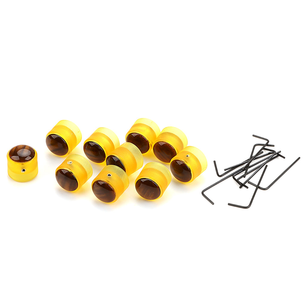 Electric Guitar Knob Plastic Dome Potentiometers Control Knobs and Wrench  for Bass Replacement Volume Tone Control Knob