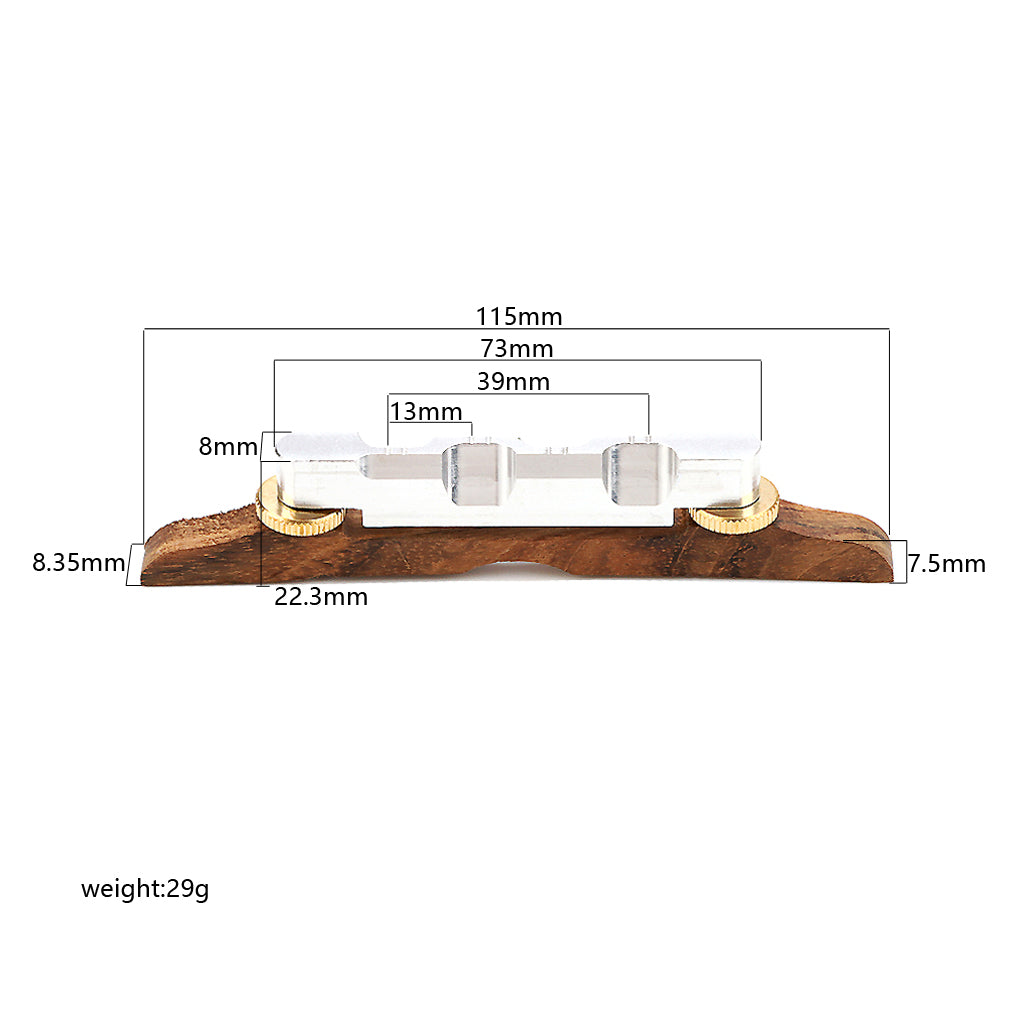 Guitar Bridge Rosewood Saddle metal serrate Guitar Bridge Saddle for Bass Guitar