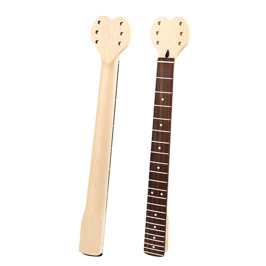 22 Frets Inlay Dots Electric Guitar Neck Heart-shaped headstock Maple Guitar Rosewood Fingerboard for Electric Guitar