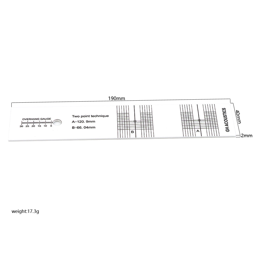 Turntable Phono Phonograph Cartridge Adjustment Ruler Calibration Gauge LP Stylus Alignment Protractor Tool