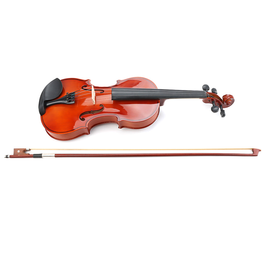 4/4 Full Size Basswood Violin With Bow Case and Rosin For Violin Beginner