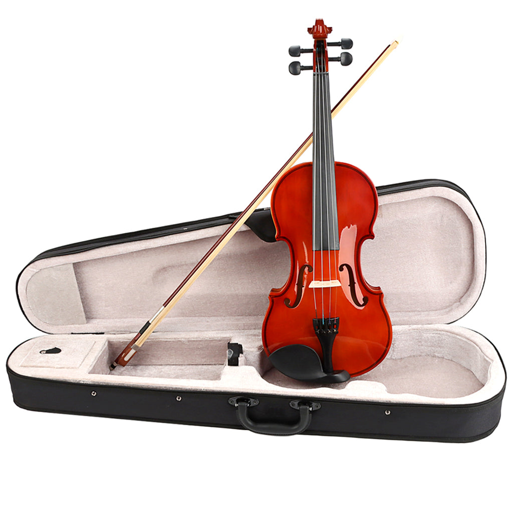 4/4 Full Size Basswood Violin With Bow Case and Rosin For Violin Beginner