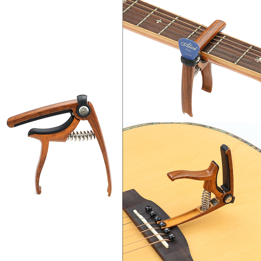 4 in 1 Guitar Capo String Cutter Bridge Pin Puller Guitar Pick Holder for Guitar Ukulele Bass Accessories