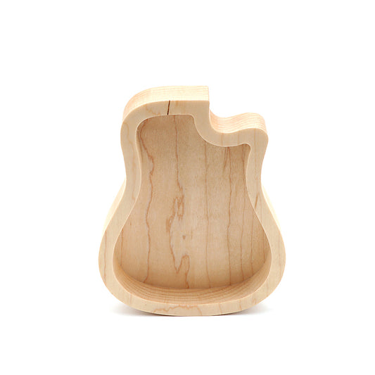 Guitar Wood Picks Box Guitar Shaped Guitar Pick Storage Plectrum Container for Guitar Standard Picks