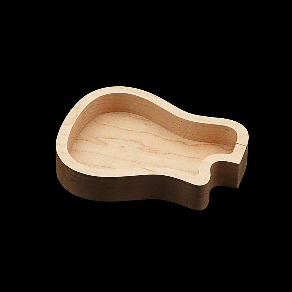 Guitar Wood Picks Box Guitar Shaped Guitar Pick Storage Plectrum Container for Guitar Standard Picks