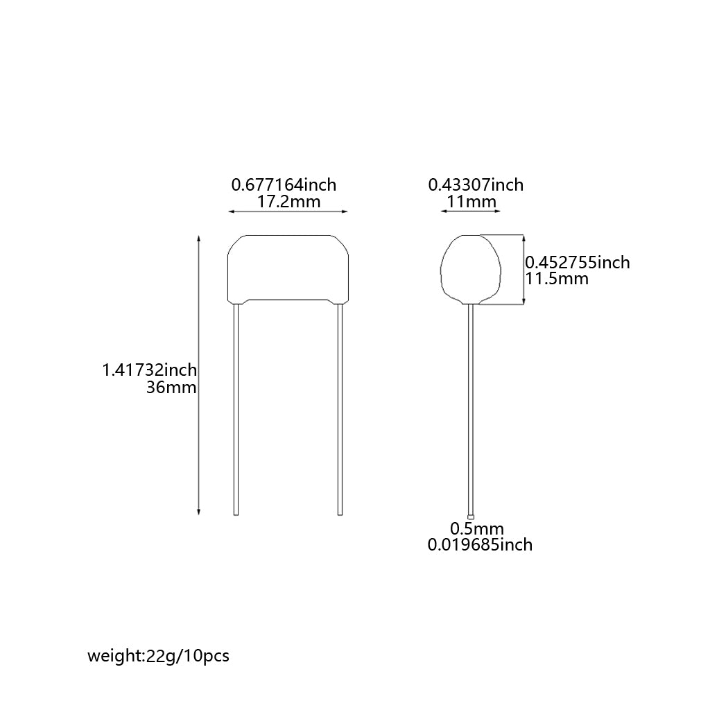 10Pcs 200v Orange Drop Guitar Tone Capacitors 715P .047uf