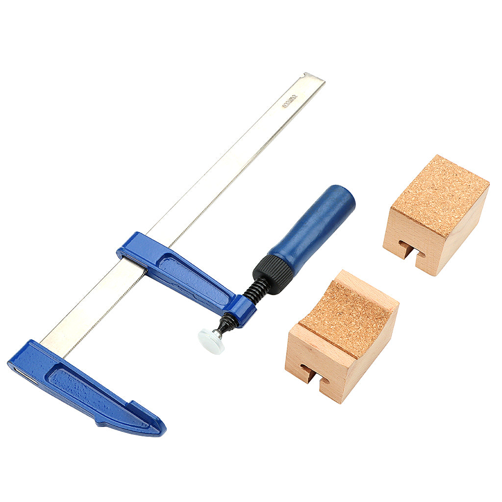 Guitar Bass Fingerboard Fret Press Insert Tool with 2pcs Wooden Soundhole Cauls