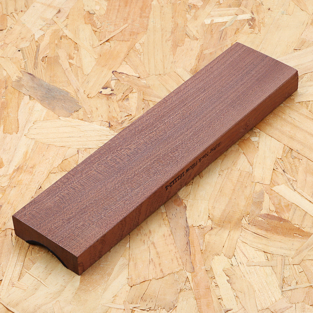 Guitar Bass Neck Rest Caul Neck Rest Sapele Wood Long Neck Support Guitar Fretwork Cork Lined for Guitar Making Tools