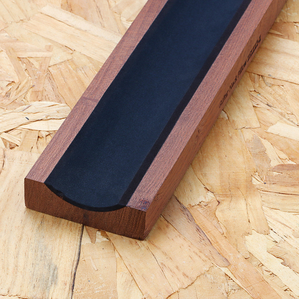 Guitar Bass Neck Rest Caul Neck Rest Sapele Wood Long Neck Support Guitar Fretwork Cork Lined for Guitar Making Tools