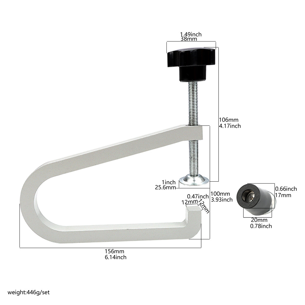 Guitar Bridge Clamp Cast Steel U-shaped Clamp Repair Tool for Folk Acoustic Guitar Parts