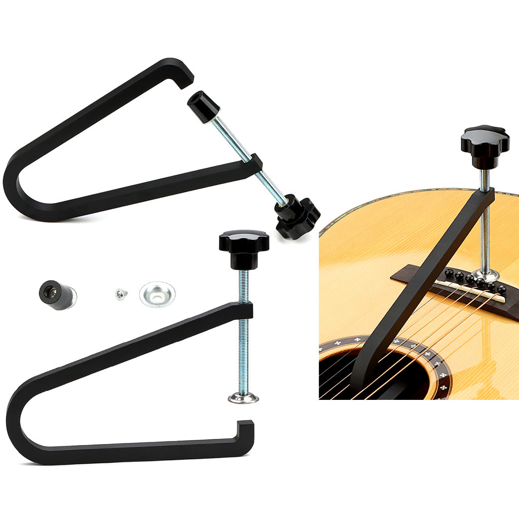 Guitar Bridge Clamp Cast Steel U-shaped Clamp Repair Tool for Classical Guitar Parts Black