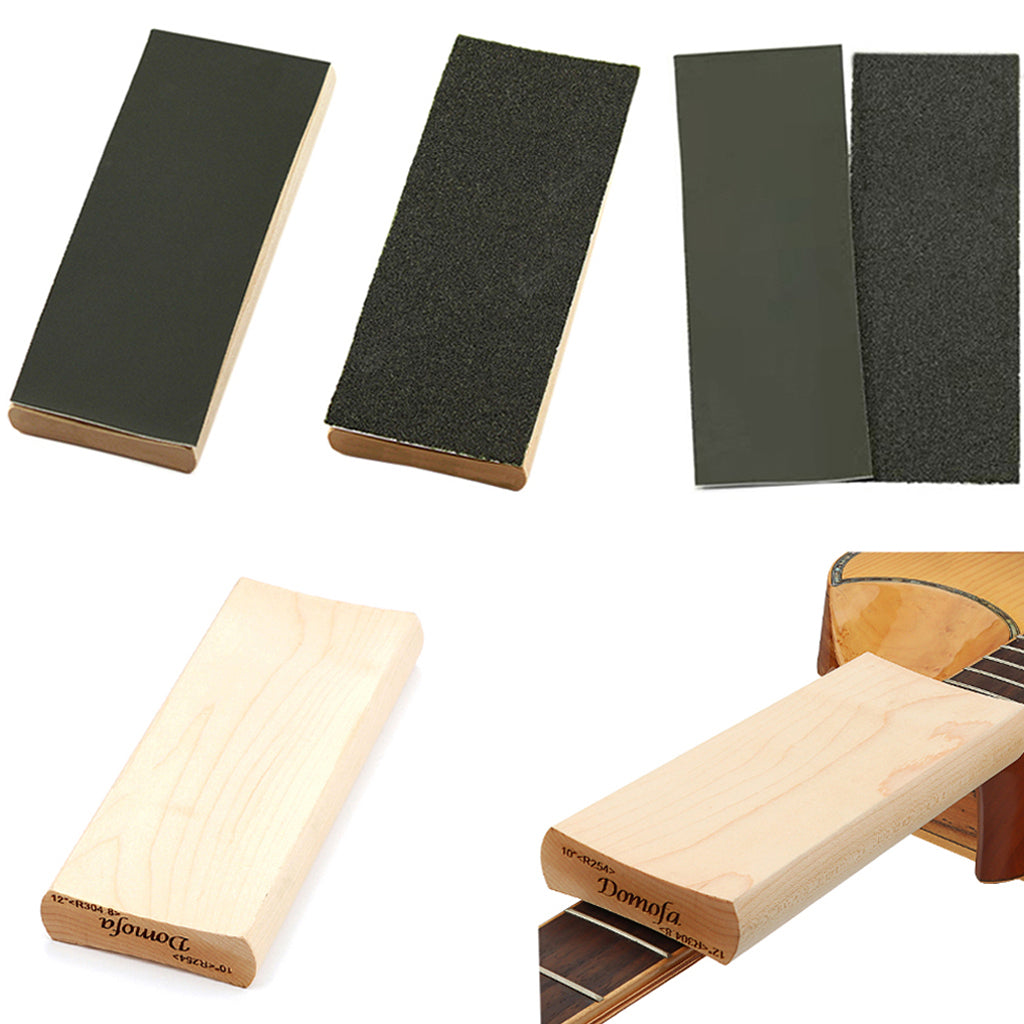 Wood Radius Sanding Block Luthier Tool for Guitar Bass Fret Leveling Dual purpose 10R &12R