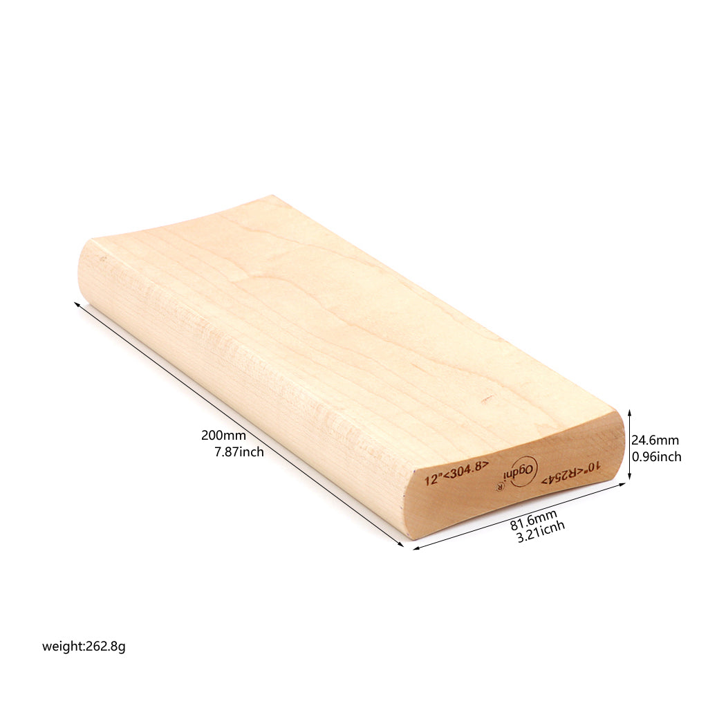 Wood Radius Sanding Block Luthier Tool for Guitar Bass Fret Leveling Dual purpose 10R &12R