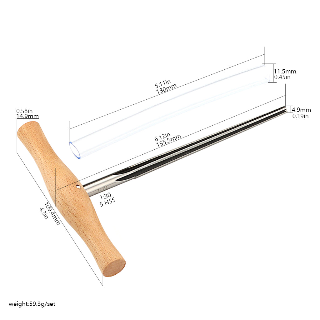 4/4 3/4 Violin Viola Peg Hole Reamer 1:30 Taper Wood Handle For Violin Luthier Tool Parts Violin Neck Peg Hole Repair