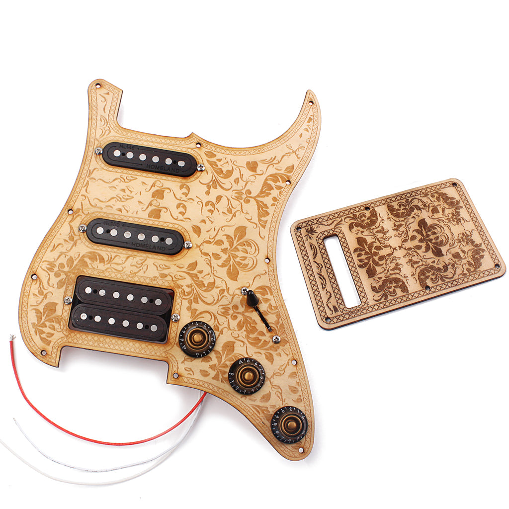 Prewired-Loaded SSH maple wood Pickguard HomeLand Pickups  for Strat Guitar