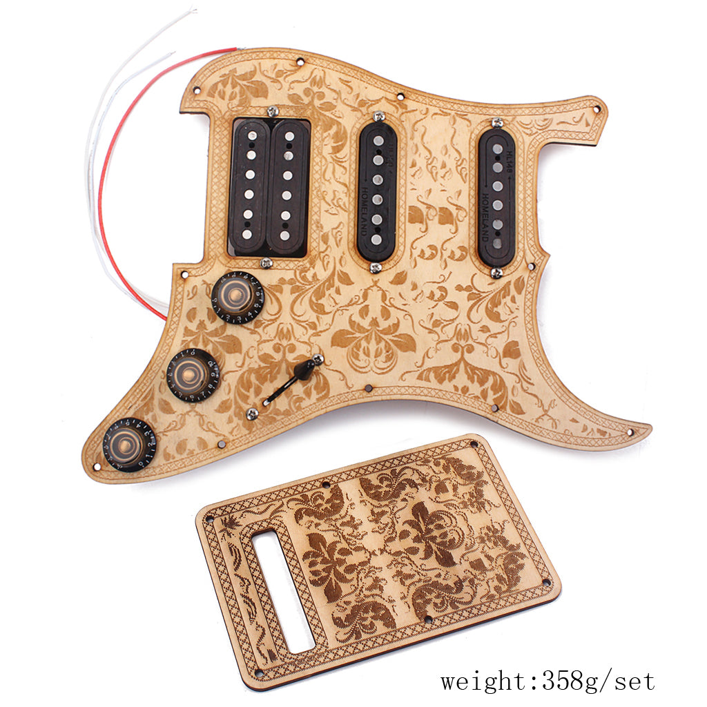 Prewired-Loaded SSH maple wood Pickguard HomeLand Pickups  for Strat Guitar