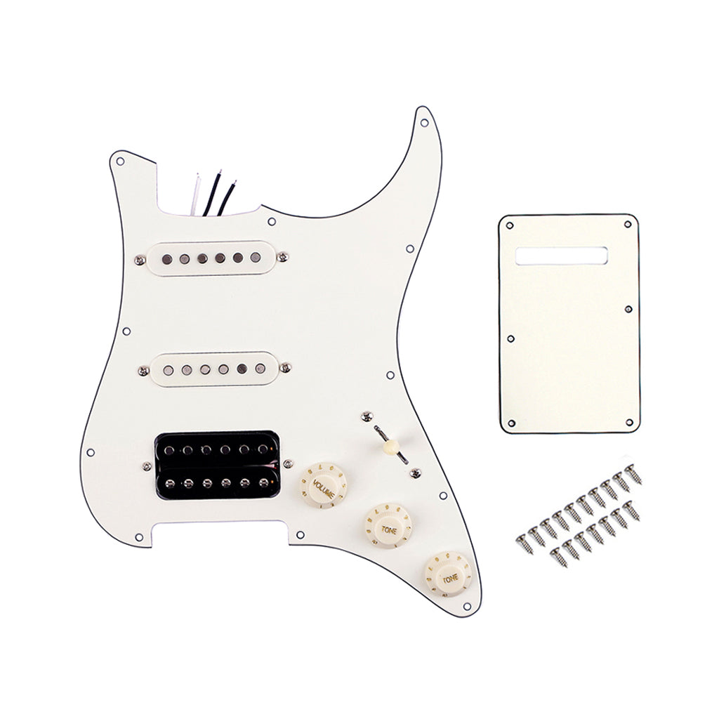 Loaded Prewired Pickguard Set SSH Alnico Dual Rail Humbucker for Fender Strat ST Electric Guitar Replacement