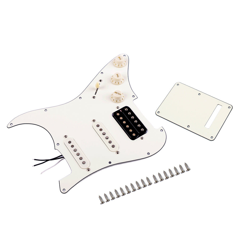 Loaded Prewired Pickguard Set SSH Alnico Dual Rail Humbucker for Fender Strat ST Electric Guitar Replacement