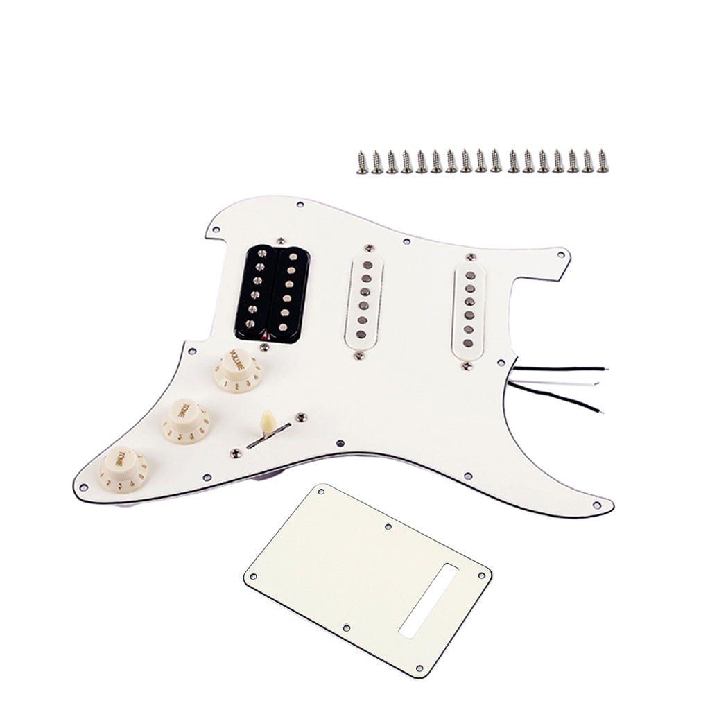 Loaded Prewired Pickguard Set SSH Alnico Dual Rail Humbucker for Fender Strat ST Electric Guitar Replacement