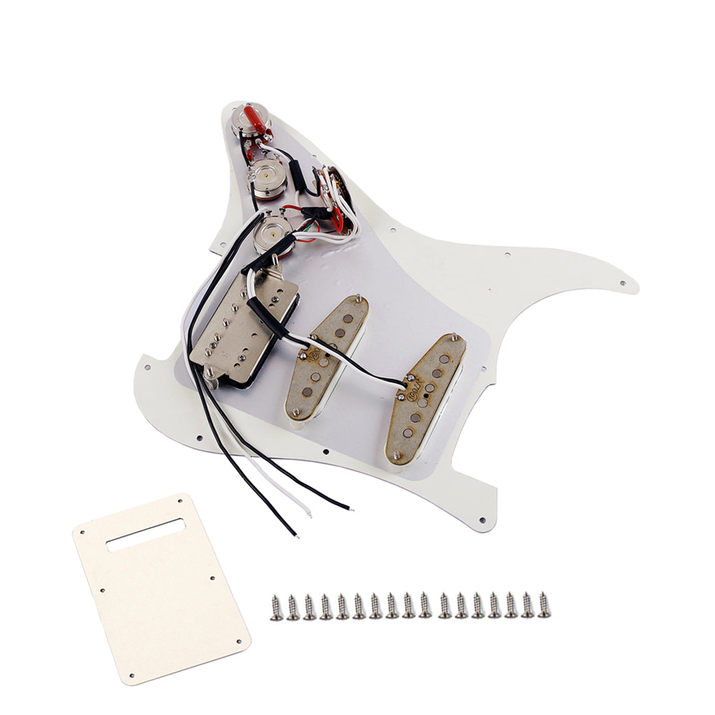 Loaded Prewired Pickguard Set SSH Alnico Dual Rail Humbucker for Fender Strat ST Electric Guitar Replacement