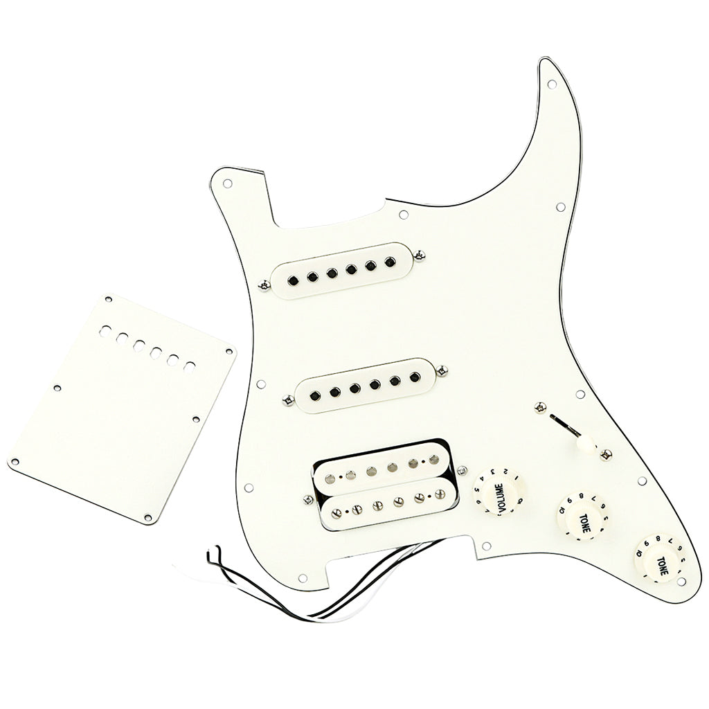 SSH Loaded Prewired Electric Guitar Pickguard Set Pickups for FD ST Style Electric Guitar Silver