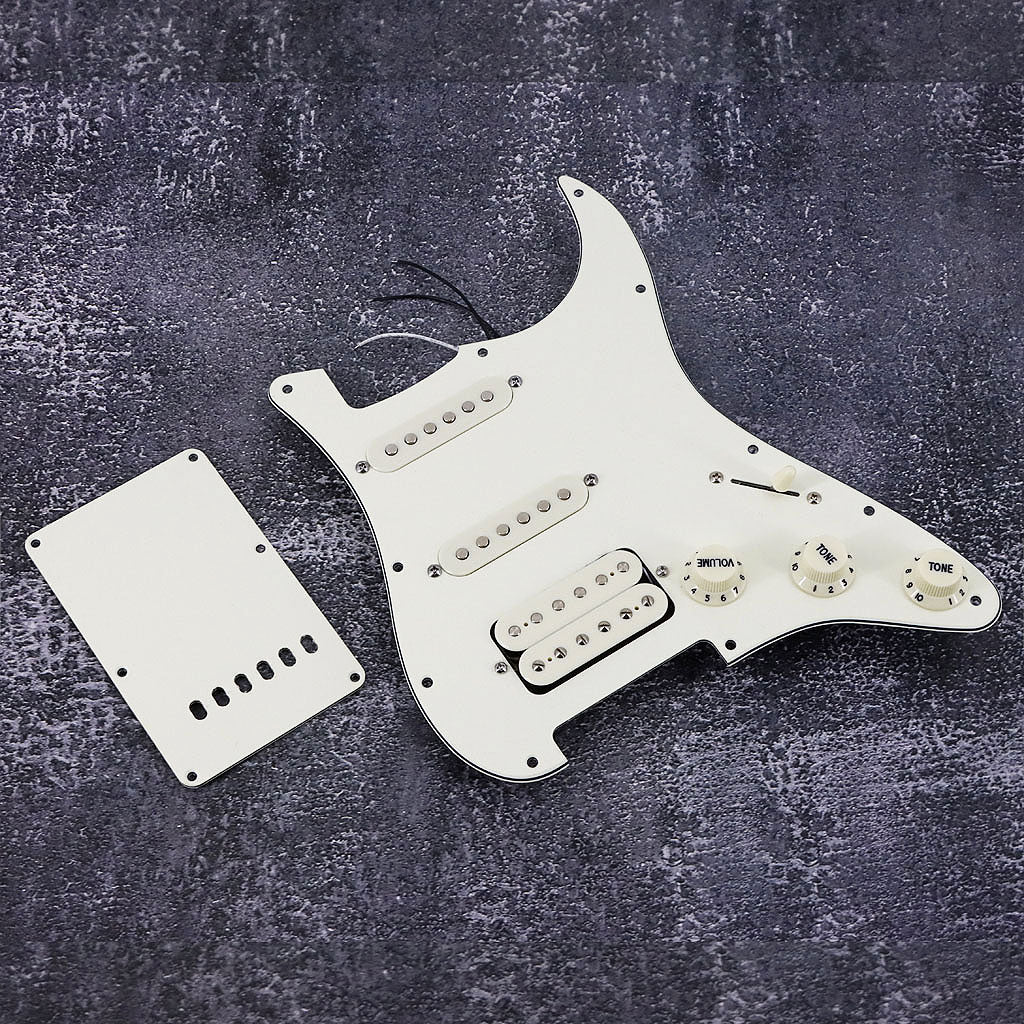 SSH Loaded Prewired Electric Guitar Pickguard Set Pickups for FD ST Style Electric Guitar Silver