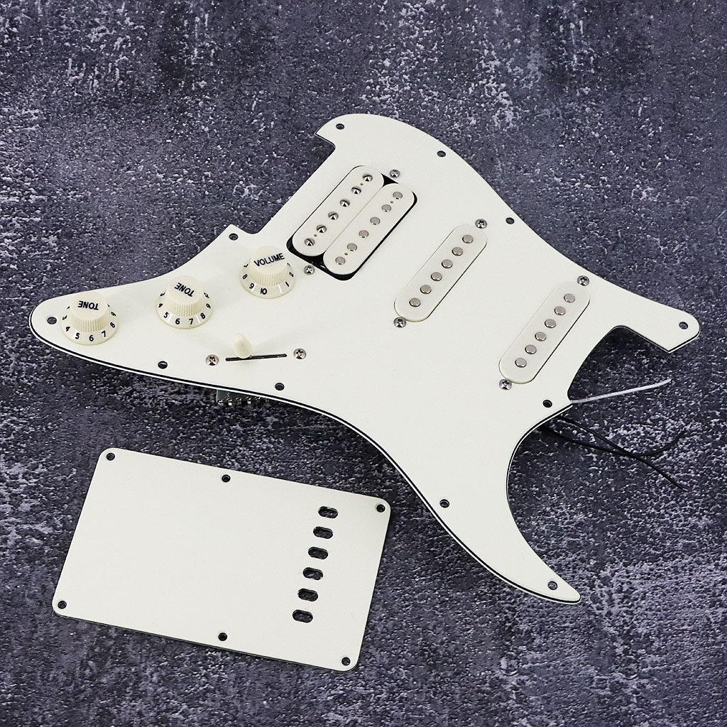 SSH Loaded Prewired Electric Guitar Pickguard Set Pickups for FD ST Style Electric Guitar Silver