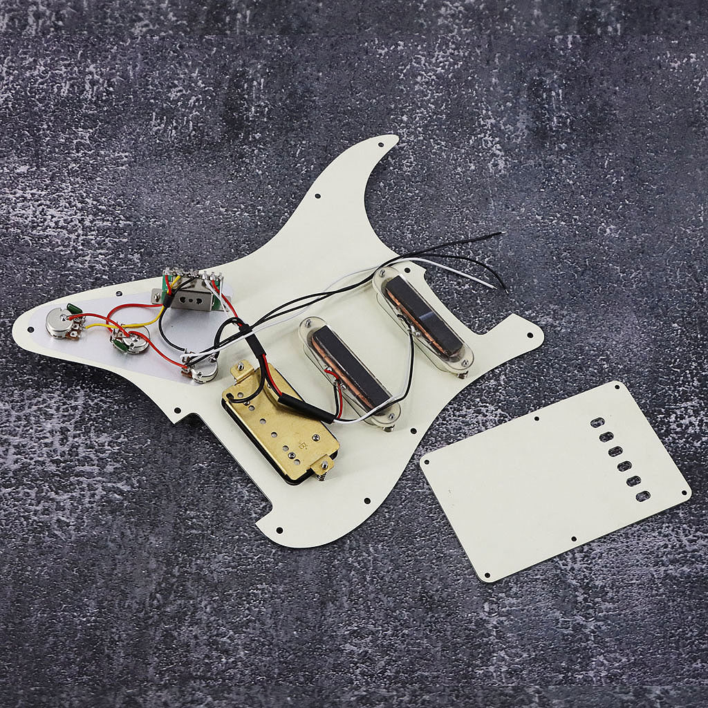 SSH Loaded Prewired Electric Guitar Pickguard Set Pickups for FD ST Style Electric Guitar Silver