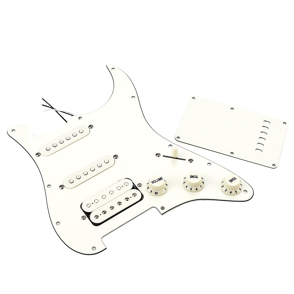 SSH Loaded Prewired Electric Guitar Pickguard Set Pickups for FD ST Style Electric Guitar Silver