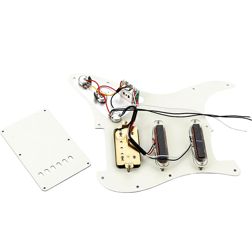 SSH Loaded Prewired Electric Guitar Pickguard Set Pickups for FD ST Style Electric Guitar Silver