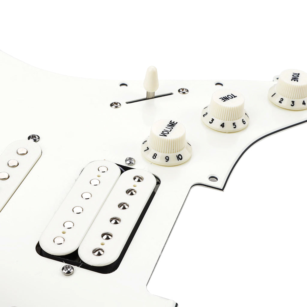 SSH Loaded Prewired Electric Guitar Pickguard Set Pickups for FD ST Style Electric Guitar Silver