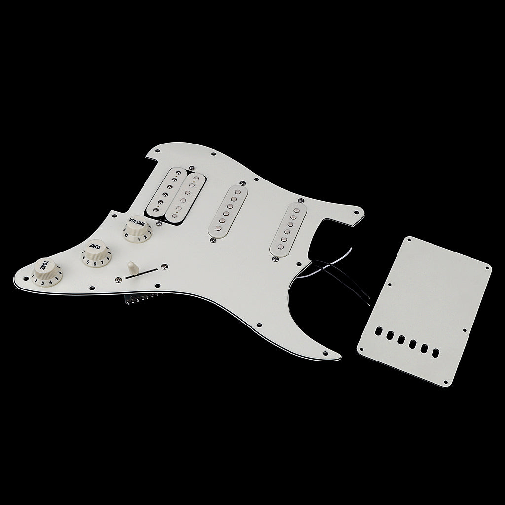 SSH Loaded Prewired Electric Guitar Pickguard Set Pickups for FD ST Style Electric Guitar Silver