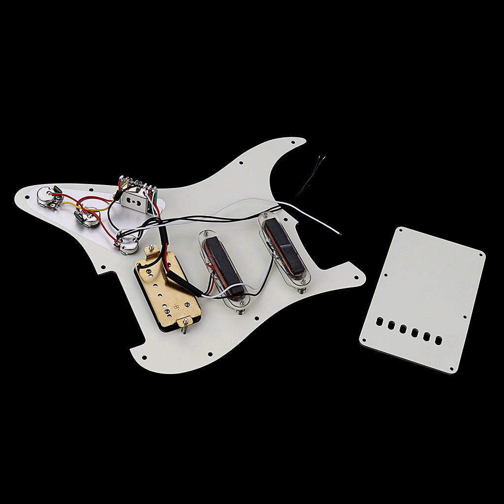 SSH Loaded Prewired Electric Guitar Pickguard Set Pickups for FD ST Style Electric Guitar Silver