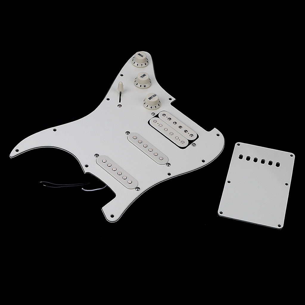 SSH Loaded Prewired Electric Guitar Pickguard Set Pickups for FD ST Style Electric Guitar Silver