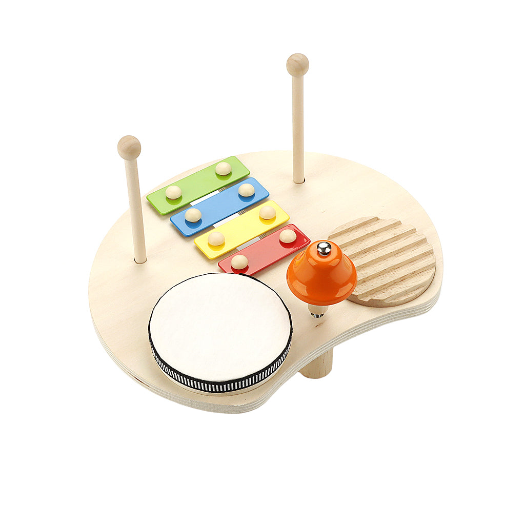 Wooden Music Toys For Babies Children's Multifunctional Music Knocking Table Early Education Kids Drum Set Music Toy Baby Gift