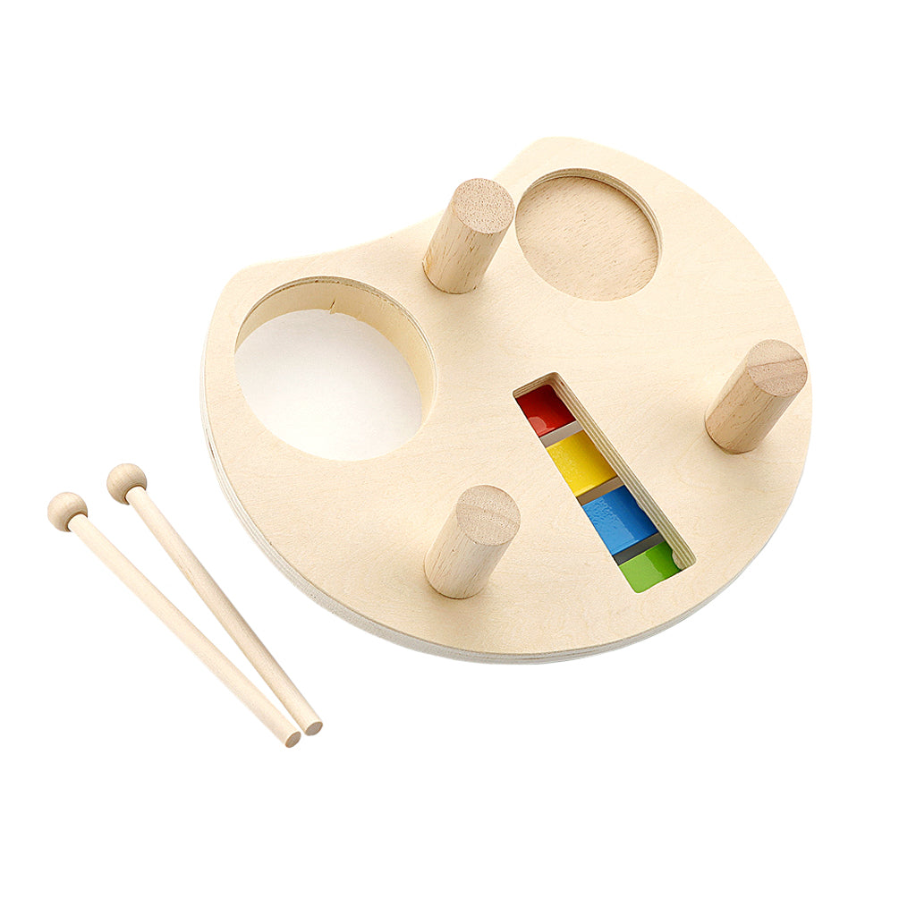 Wooden Music Toys For Babies Children's Multifunctional Music Knocking Table Early Education Kids Drum Set Music Toy Baby Gift