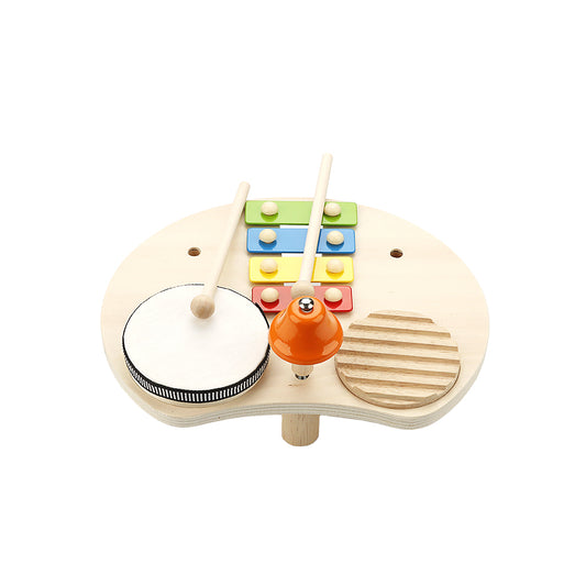 Wooden Music Toys For Babies Children's Multifunctional Music Knocking Table Early Education Kids Drum Set Music Toy Baby Gift