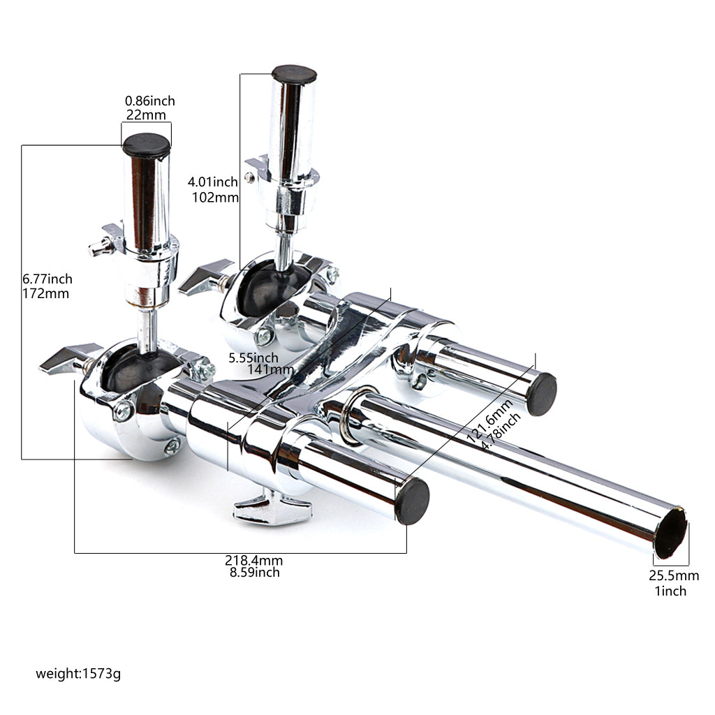 Double Drum Bracket Tom Holder Mount Stand for Drum Tom Accessories