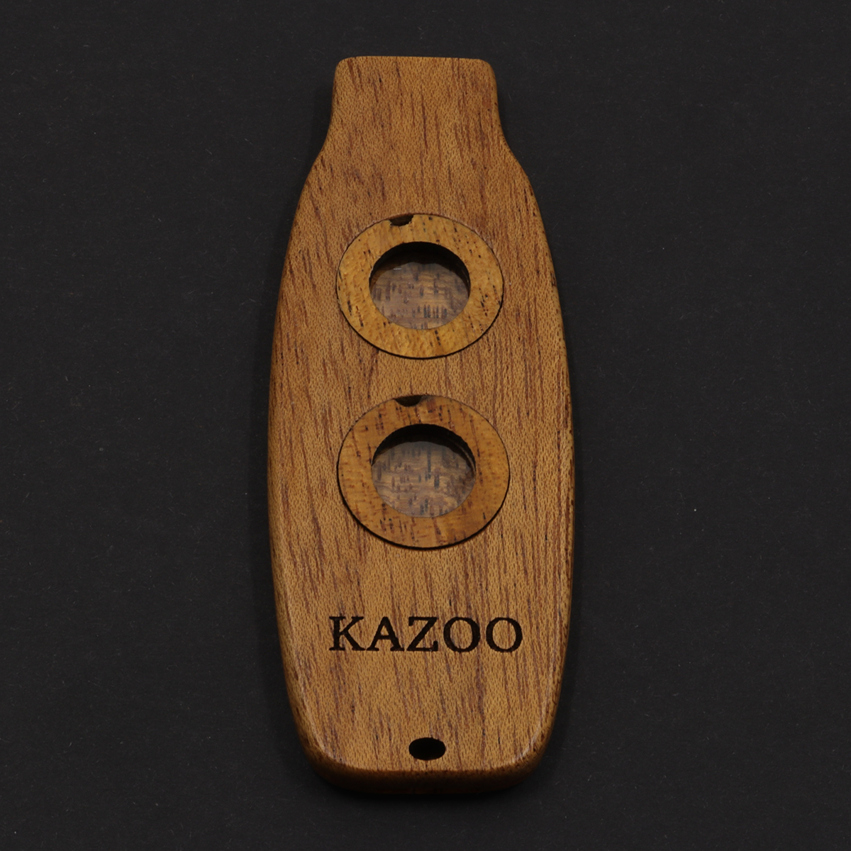 Dual Hole Kazoo Wood Kazoo Flute with Diaphragm for Guitars and Violins Performance