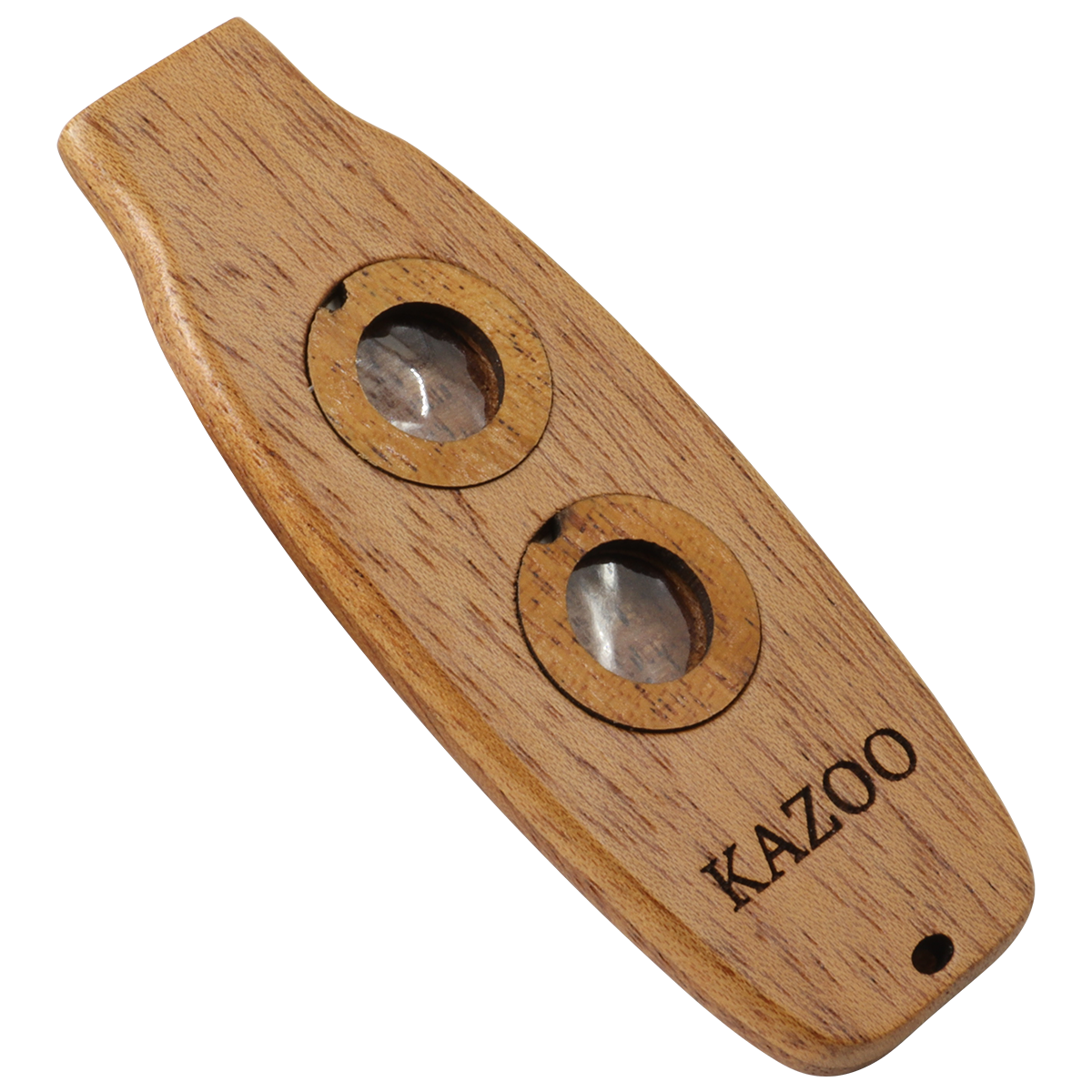 Dual Hole Kazoo Wood Kazoo Flute with Diaphragm for Guitars and Violins Performance